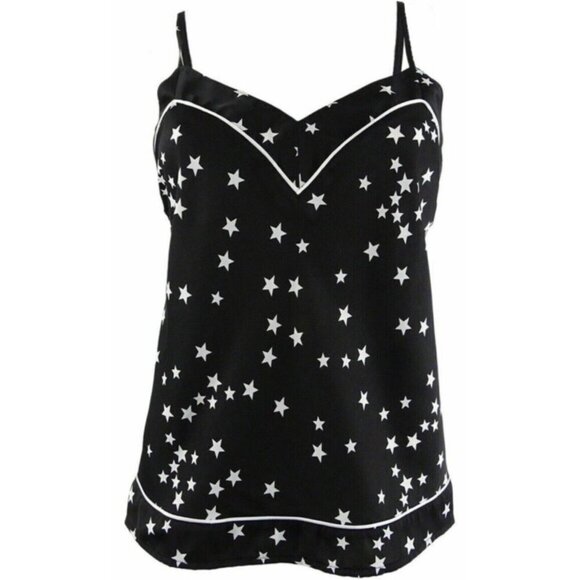 INC Int’l Concept Size XL Black White Starry Night Print Sleep Camisole Tank NWT - Picture 2 of 4